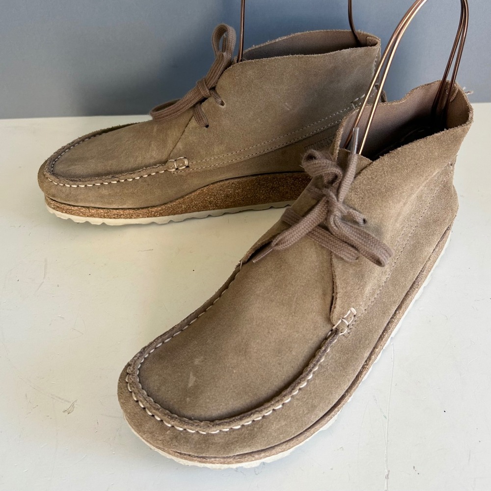 Birkenstock Maidan Chukka Boots Mens size 8 41 L10 High Taupe Suede Desert